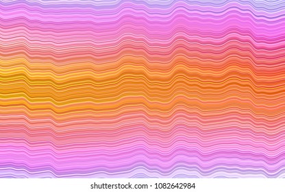 Light Multicolor, Rainbow vector pattern with bent lines. Colorful illustration in abstract marble style with gradient. A new texture for your  ad, booklets, leaflets.