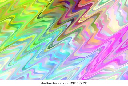 Light Multicolor, Rainbow vector pattern with lava shapes. An elegant bright illustration with gradient. A new texture for your  ad, booklets, leaflets.