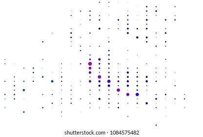 Light Multicolor, Rainbow vector  pattern with spheres. Abstract illustration with colored bubbles in nature style. Beautiful design for your business natural advert.