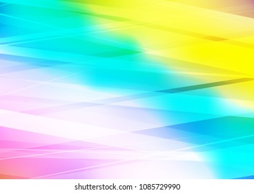 Light Multicolor, Rainbow vector pattern with narrow lines. Decorative shining illustration with lines on abstract template. The template can be used as a background.
