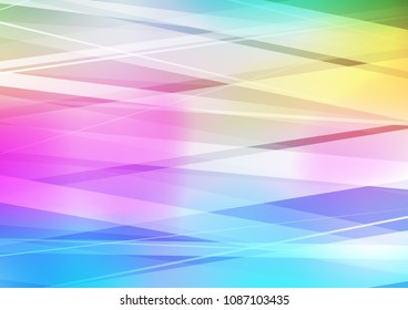 Light Multicolor, Rainbow vector pattern with narrow lines. Blurred decorative design in simple style with lines. Best design for your ad, poster, banner.