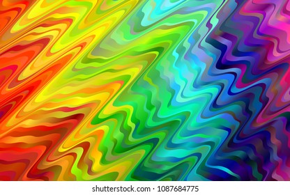Light Multicolor, Rainbow vector pattern with lava shapes. A sample with blurred bubble shapes. A completely new marble design for your business.