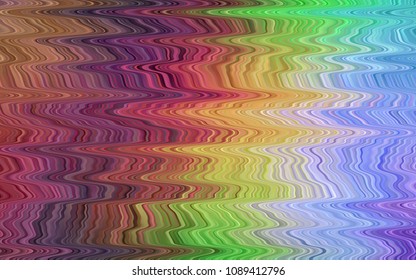 Light Multicolor, Rainbow vector pattern with bubble shapes. Glitter abstract illustration with wry lines. New composition for your brand book.
