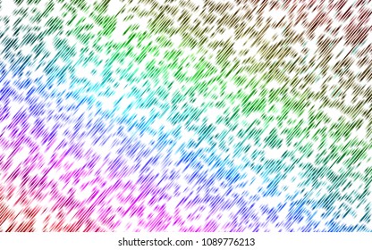 Light Multicolor, Rainbow vector pattern with narrow lines. Decorative shining illustration with lines on abstract template. The pattern can be used as ads, poster, banner for commercial.