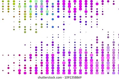 Light Multicolor, Rainbow vector  pattern with spheres. Beautiful colored illustration with blurred circles in nature style. New design for ad, poster, banner of your website.