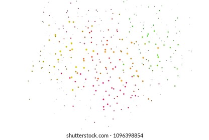 Light Multicolor, Rainbow vector  pattern with spheres. Abstract illustration with colored bubbles in nature style. Completely new template for your brand book.