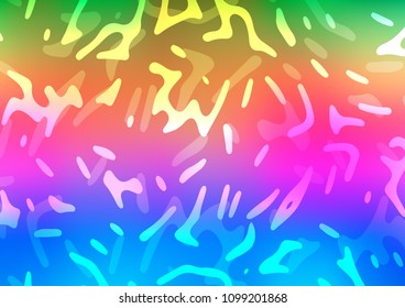 Light Multicolor, Rainbow vector pattern with bent ribbons. Geometric illustration in marble style with gradient.  A completely new marble design for your business.