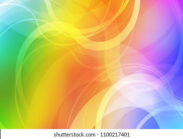 Light Multicolor, Rainbow vector pattern with bubble shapes. Brand new colored illustration in marble style with gradient. The elegant pattern for brand book.