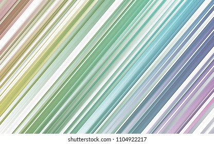 Light Multicolor, Rainbow vector pattern with narrow lines. Blurred decorative design in simple style with lines. Best design for your ad, poster, banner.
