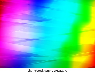 Light Multicolor, Rainbow vector pattern with narrow lines. Shining colored illustration with narrow lines. The pattern can be used for websites.