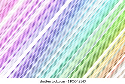 Light Multicolor, Rainbow vector pattern with narrow lines. Blurred decorative design in simple style with lines. Smart design for your business advert.