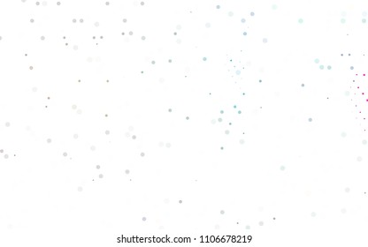 Light Multicolor, Rainbow vector  pattern with spheres. Modern abstract illustration with colorful water drops. Completely new template for your brand book.