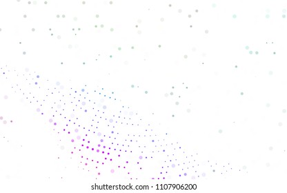 Light Multicolor, Rainbow vector  pattern with spheres. Blurred decorative design in abstract style with bubbles. The pattern can be used for aqua ad, booklets.
