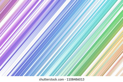 Light Multicolor, Rainbow vector pattern with narrow lines. Modern geometrical abstract illustration with staves. The pattern can be used for websites.