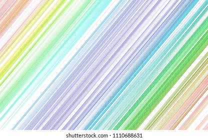 Light Multicolor, Rainbow vector pattern with narrow lines. Lines on blurred abstract background with gradient. The template can be used as a background.