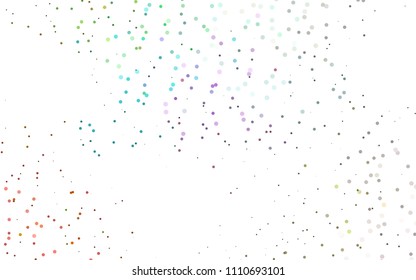 Light Multicolor, Rainbow vector  pattern with spheres. Blurred bubbles on abstract background with colorful gradient. Beautiful design for your business natural advert.