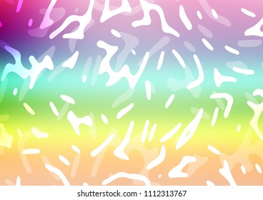 Light Multicolor, Rainbow vector pattern with bent ribbons. Colorful illustration in abstract marble style with gradient. Textured wave pattern for backgrounds.