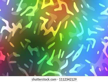 Light Multicolor, Rainbow vector pattern with lava shapes. A completely new color illustration in marble style. New composition for your brand book.
