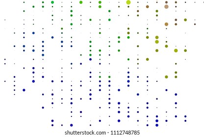 Light Multicolor, Rainbow vector  pattern with spheres. Beautiful colored illustration with blurred circles in nature style. Pattern can be used as texture of water, rain drops.