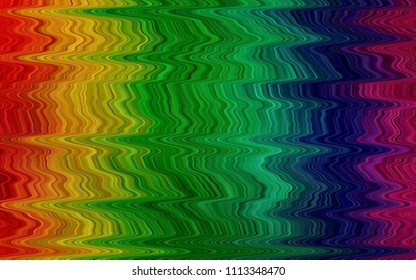 Light Multicolor, Rainbow vector pattern with bent ribbons. A sample with blurred bubble shapes. The template for cell phone backgrounds.