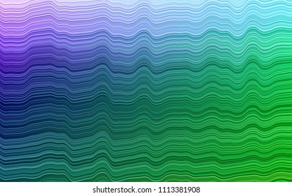 Light Multicolor, Rainbow vector pattern with bent ribbons. Blurred geometric sample with gradient bubbles.  The best blurred design for your business.