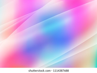 Light Multicolor, Rainbow vector pattern with narrow lines. Lines on blurred abstract background with gradient. The pattern can be used for busines ad, booklets, leaflets