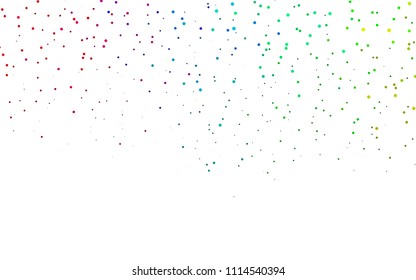 Light Multicolor, Rainbow vector  pattern with spheres. Abstract illustration with colored bubbles in nature style. Completely new template for your brand book.