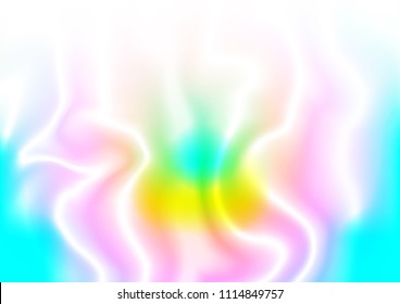 Light Multicolor, Rainbow vector pattern with lines, ovals. Blurred geometric sample with gradient bubbles.  Brand new design for your ads, poster, banner.