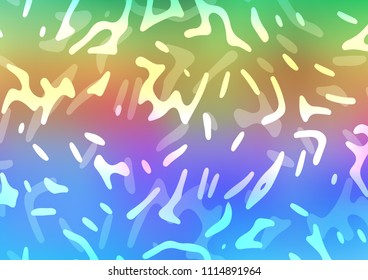 Light Multicolor, Rainbow vector pattern with bent ribbons. Colorful illustration in abstract marble style with gradient. Textured wave pattern for backgrounds.