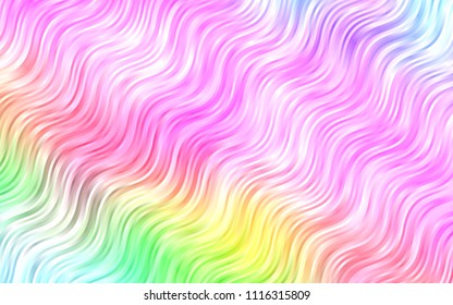 Light Multicolor, Rainbow vector pattern with lamp shapes. Glitter abstract illustration with wry lines. A new texture for your  ad, booklets, leaflets.
