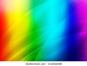 Light Multicolor, Rainbow vector pattern with narrow lines. Modern geometrical abstract illustration with staves. Best design for your ad, poster, banner.
