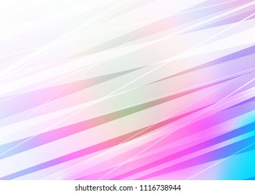 Light Multicolor, Rainbow vector pattern with narrow lines. Glitter abstract illustration with colored sticks. The pattern can be used as ads, poster, banner for commercial.