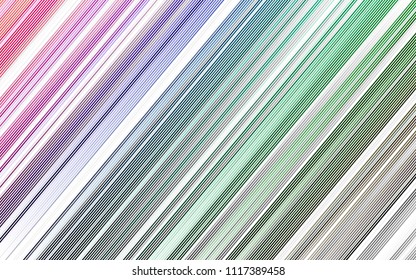 Light Multicolor, Rainbow vector pattern with narrow lines. Glitter abstract illustration with colored sticks. The template can be used as a background.