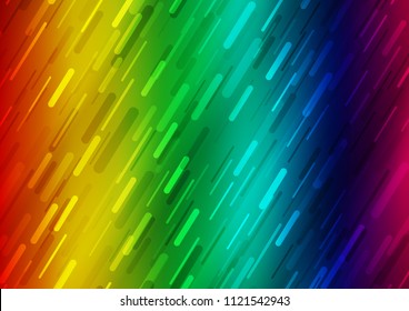 Light Multicolor, Rainbow vector pattern with narrow lines. Blurred decorative design in simple style with lines. The template can be used as a background.