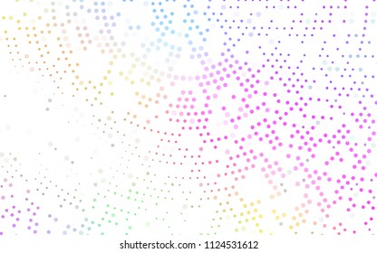 Light Multicolor, Rainbow vector  pattern with spheres. Blurred bubbles on abstract background with colorful gradient. Beautiful design for your business natural advert.