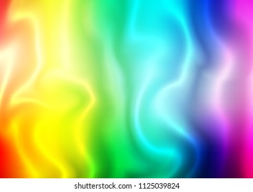Light Multicolor, Rainbow vector pattern with lines, ovals. Shining illustration, which consist of blurred lines, circles. The elegant pattern for brand book.