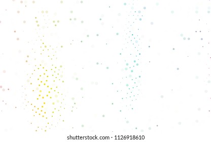 Light Multicolor, Rainbow vector  pattern with spheres. Illustration with set of shining colorful abstract circles. Pattern can be used as texture of water, rain drops.