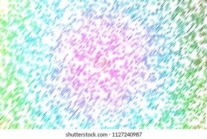 Light Multicolor, Rainbow vector pattern with narrow lines. Lines on blurred abstract background with gradient. Best design for your ad, poster, banner.