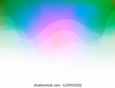Light Multicolor, Rainbow vector pattern with curved circles. A vague circumflex abstract illustration with gradient. Pattern for your business design.