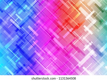 Light Multicolor, Rainbow vector pattern with narrow lines. Decorative shining illustration with lines on abstract template. Best design for your ad, poster, banner.