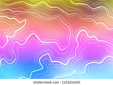 Light Multicolor, Rainbow vector pattern with narrow lines. Lines on blurred abstract background with gradient. The pattern can be used for websites.