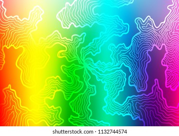 Light Multicolor, Rainbow vector pattern with lava shapes. A vague circumflex abstract illustration with gradient. The best blurred design for your business.