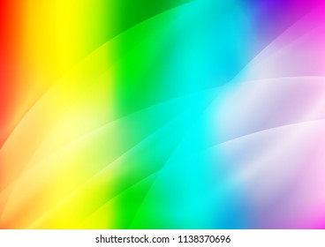 Light Multicolor, Rainbow vector pattern with narrow lines. Shining colored illustration with narrow lines. Best design for your ad, poster, banner.