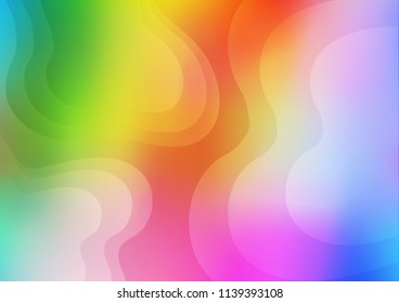 Light Multicolor, Rainbow vector pattern with lamp shapes. Shining crooked illustration in marble style. The best blurred design for your business.