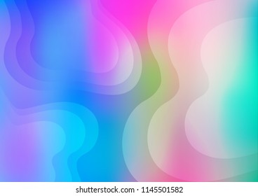 Light Multicolor, Rainbow vector pattern with lava shapes. Brand new colored illustration in marble style with gradient. A completely new marble design for your business.