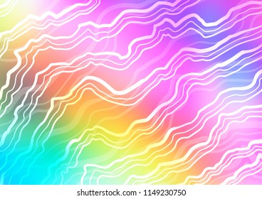 Light Multicolor, Rainbow vector pattern with lava shapes. Brand new colored illustration in marble style with gradient. Brand new design for your ads, poster, banner.