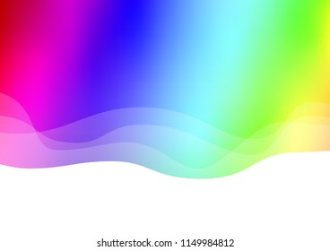 Light Multicolor, Rainbow vector pattern with liquid shapes. Glitter abstract illustration with wry lines. The best blurred design for your business.