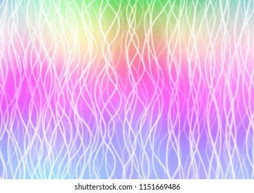 Light Multicolor, Rainbow vector pattern with lava shapes. Glitter abstract illustration with wry lines. New composition for your brand book.