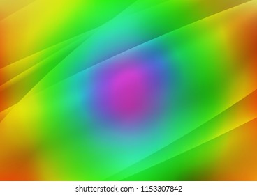 Light Multicolor, Rainbow vector pattern with narrow lines. Lines on blurred abstract background with gradient. The pattern can be used as ads, poster, banner for commercial.