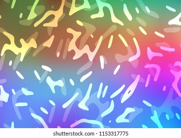 Light Multicolor, Rainbow vector pattern with bubble shapes. Geometric illustration in marble style with gradient.  New composition for your brand book.